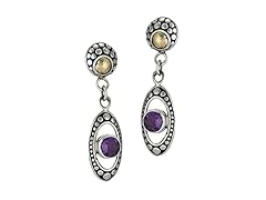 Gemstone Suspended Stud Earrings