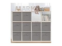 STORAGEIDEAS 11x11 Storage Bins, Set of 10 Grey