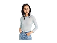 Vince Womens (M) 3/4 SLV Crew Lt Pacific Stone