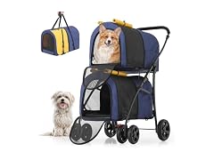 MoNiBloom Double Dog Stroller, Black/Gray