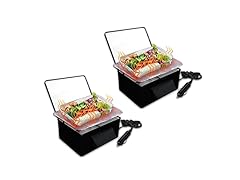 Zone Tech Heating Lunch Box 12V, 2 Pack, Black