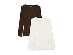 Amazon Essentials Women 2-Pack LS V-Neck