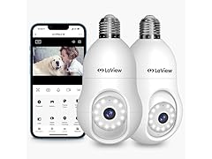 LaView 4MP Bulb Security Camera 2.4GHz (2Pack)