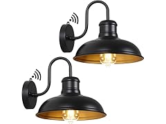 (New) TOBUSA 2-Pack Dusk to Dawn Outdoor Wall Lights