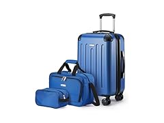 Amazon Basics 3-Piece Luggage Set, Blue