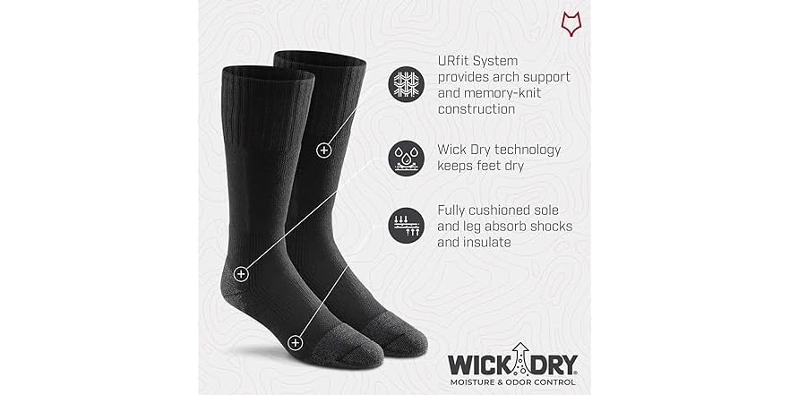 Fox River Military Thermal Boot Socks - Merino Wool Mid-Calf Cold Weather Socks For Men & Women - View #5