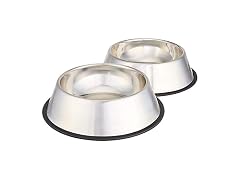Amazon Basics Stainless Steel Non-Skid Dog Bowls