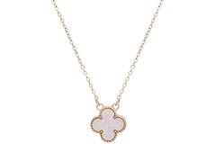 Classic Mother of Pearl Clover Pendant Necklace