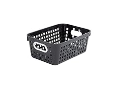 Black Classroom Storage Tall Baskets with Handles - 6 Pieces