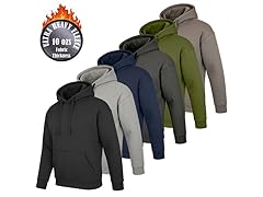 3Pk Mens Heavyweight Fleece-Lined Pullover Hoodie