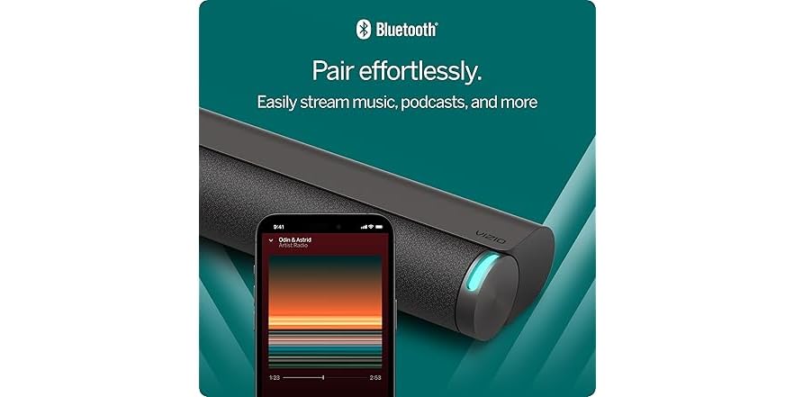 Barra De Sonido Vizio SL512X-0806B 5.1.2 Con Dolby Atmos - Reacondicionada Certificada, Negra, 36 Pulgadas