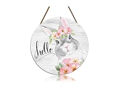 ENCHAN Easter Door Sign Decor Spring