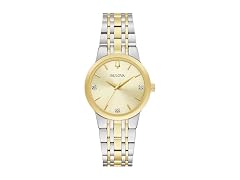Bulova Women's Diamond Accent Two Tone Watch
