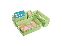 Vtopmart Green 25 Pack Plastic Drawer Organizer