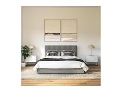 DHP Rose Upholstered Platform Bed with U