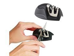 2 Pack: Dual Edge Grip Knife Sharpener