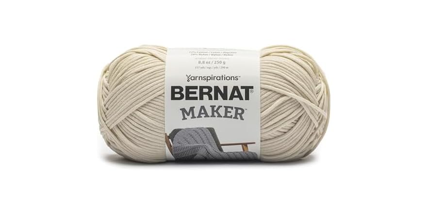 Spinrite Bernat Maker Yarn (Cream, 250g Ball)