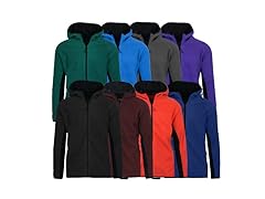 3Pk Asst Mens Polar Fleece Tech Zip Hoodie