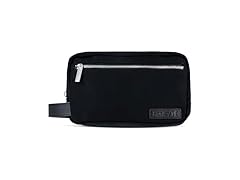 Hurley Men's Small Items Travel Dopp Kit, Black/Double Zip, O/S