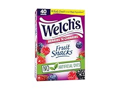 40PK Welch's Fruit Snacks, Berries 'N Cherries