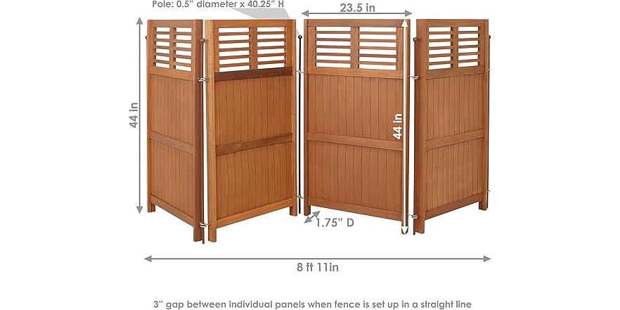 Red Privacy Screen 44 In Sunnydaze LAM-683 Privacy Screen Fence 44