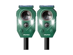 Solar Ultrasonic Animal Repellent Outdoor, 2 Pack