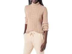 Amazon Essentials Cable-Knit Sweater, Taupe (S)
