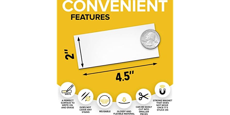 Dry Erase Magnetic Labels