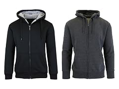 Men's Sherpa & Fleece Zip-Up Hoodie Set