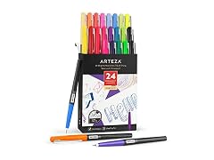 ARTEZA Permanent Markers 24-Color Fine Tip