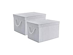 Sukkiri 2-Pack Foldable Storage Bins Gray