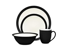Noritake Colorwave Graphite 4-Piece Curve Place Setting, Service for 1