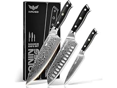 Haugo 3-Pc Damascus Chef Knife Set
