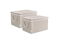 Sukkiri 2-Pack Foldable Storage Bins Clay