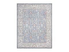 COZYLOOM Oriental Floral Rug 5x7 Blue