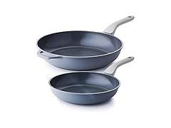 PRICUSIS Nonstick Ceramic Frying Pan Skillet, 10+12 