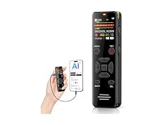 EVISTR Digital Voice Recorder 128GB AI