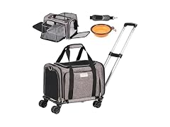 VEVOR Cat Carrier with Wheels, Airline Approved