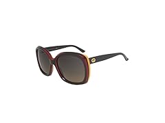 Gucci GG Oversized Butterfly Sunglasses | Brown/Red/Yellow Frame
