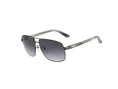 Ferragamo Men's Sunglasses, Shiny Gunmetal