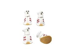 Pet Life Spring Mesh Shoes: White/Red, Large