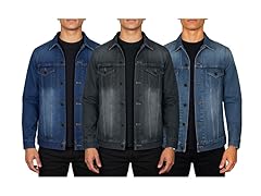 (1 or 2pk) Mens Classic Denim Jacket (S-2XL)