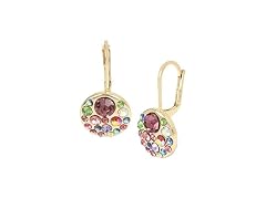 Betsey Johnson Mixed Stone Cluster Drop Earrings