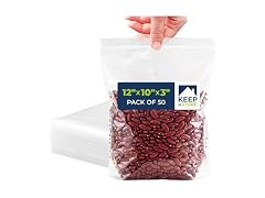 Gusseted Reclosable Bags with Bottom Gusset, Pack of 50 
