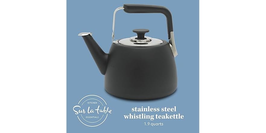 Sur La Table 2qt Steel Kettle Black