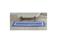 Better Trends 100% Cotton Hotel Collection Bath Mats, B&W