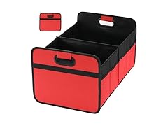 Simple Deluxe Car Trunk Organizer, Red
