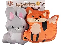Cudlie 2 Pack Plush Dog Chew Toys Large 10"
