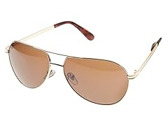 Silver Aviator w/ Brown Lens