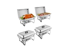 PrecisionAuto Superior 8QT Stainless Steel Chafing Dish Buffet Set